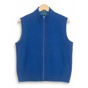 Tommy Bahama Men’s Blue Full Zip Sweater Vest Marlin Logo Reversible Green